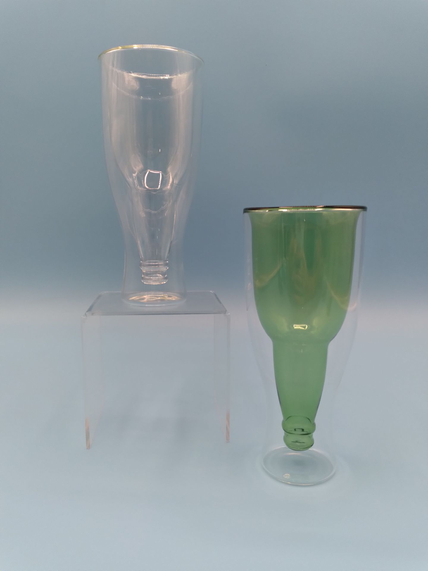ماگ پیرکس دو جداره طرح بطری
