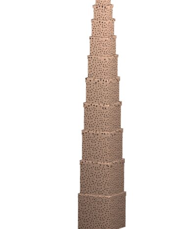 Alternative view of جعبه مکعب 10تکه طرح کاهی خال خال -کد7038