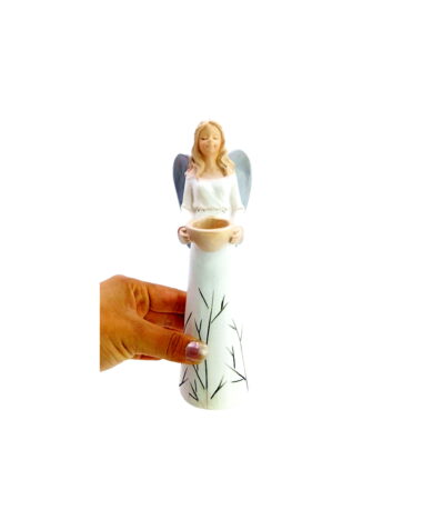 Alternative view of مجسمه فرشته بالدار طوسی20cm-کد3006