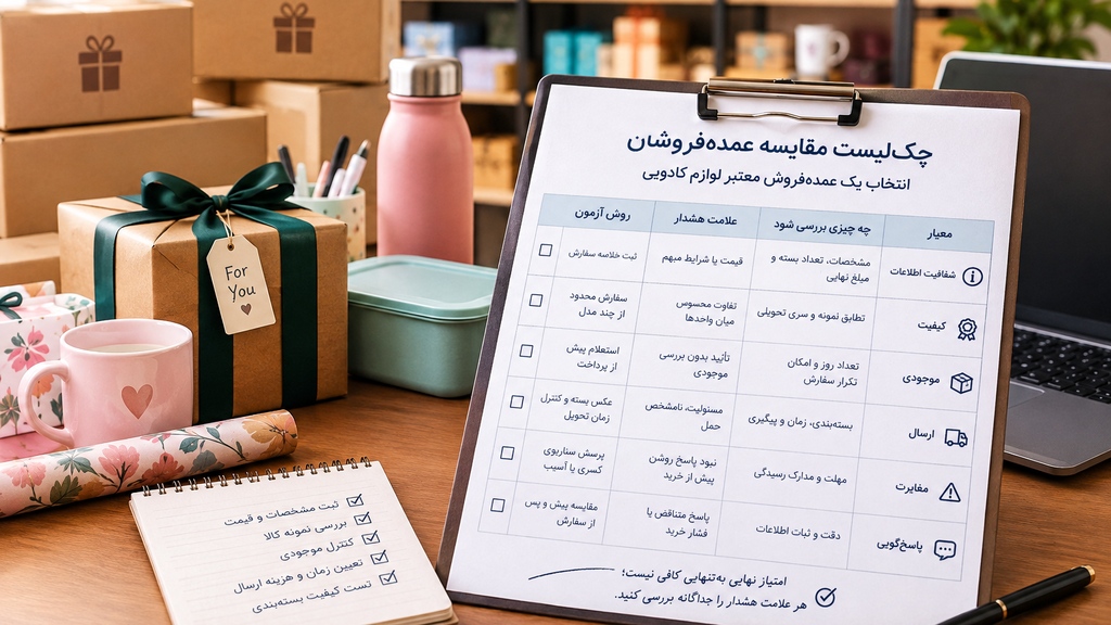 جدول چک‌لیست مقایسه تأمین‌کنندگان